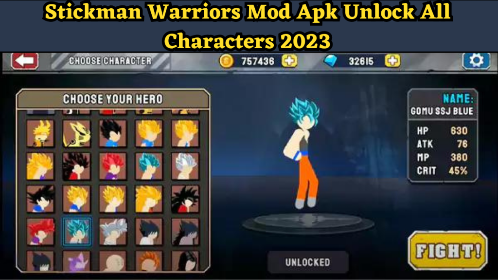 Stickman Warriors Mod Apk Unlock All Characters